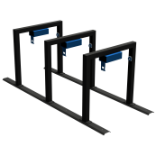 E-bike lean-on hoop | 3 row system | with 3 lockable loading boxes